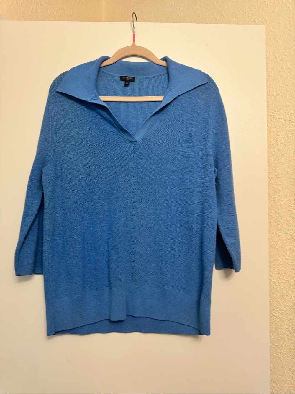 Talbots Blue Women’s Collared Knit Sweater Size 2X